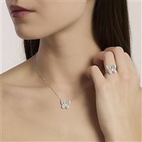 Collana Mabina Donna Battito d'Ali in Argento Zircone 553908 - 553908